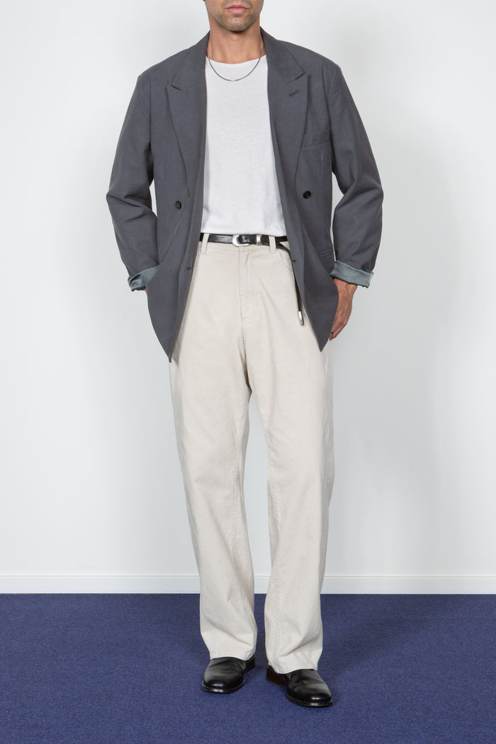 Five Pocket Twisted Seam Pant - Stone Corduroy
