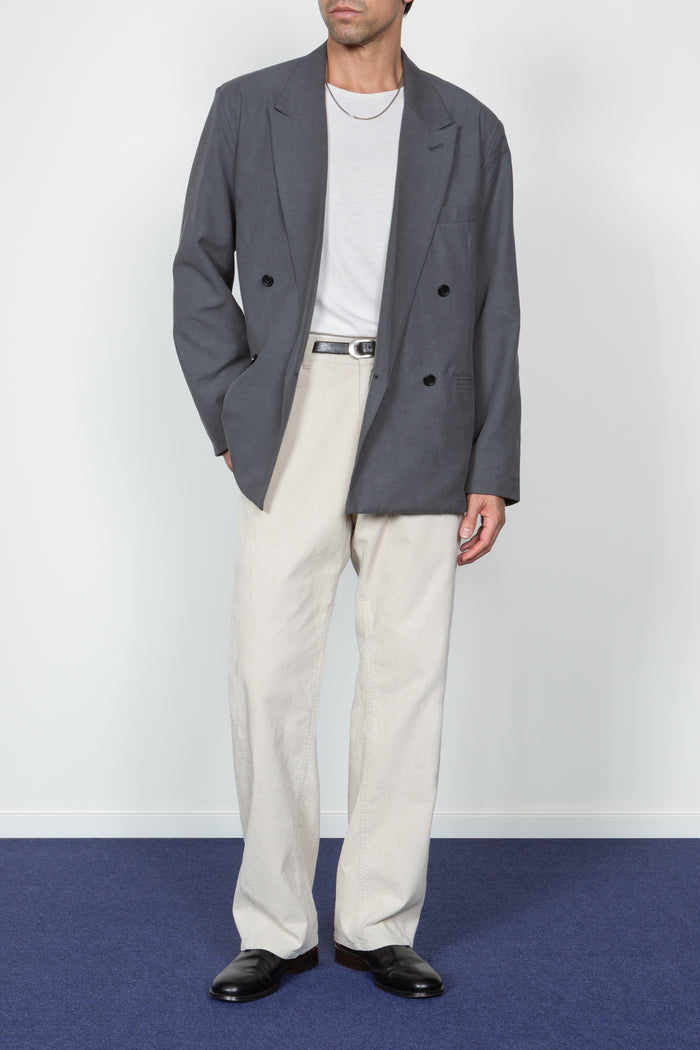 Five Pocket Twisted Seam Pant - Stone Corduroy