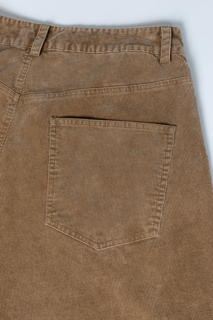 Five Pocket Twisted Seam Pant - Taupe Corduroy