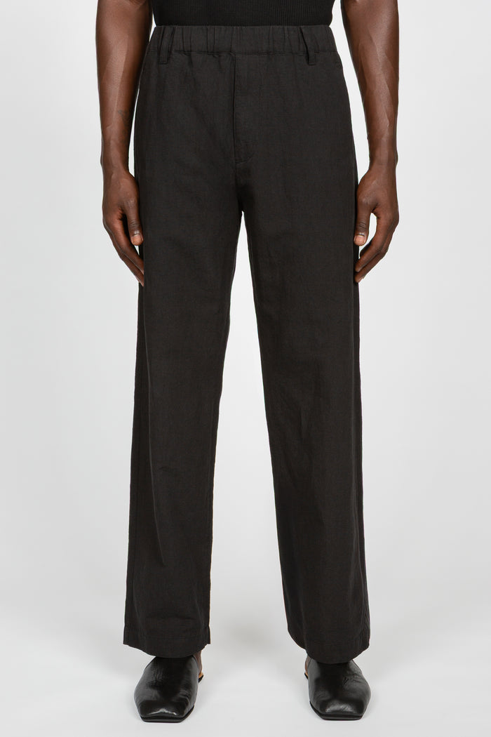 Flat Front Easy Pant - Black