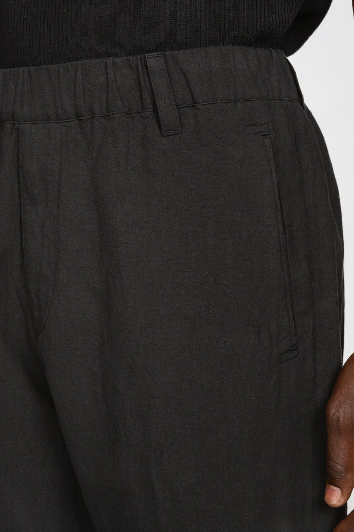 Flat Front Easy Pant - Black