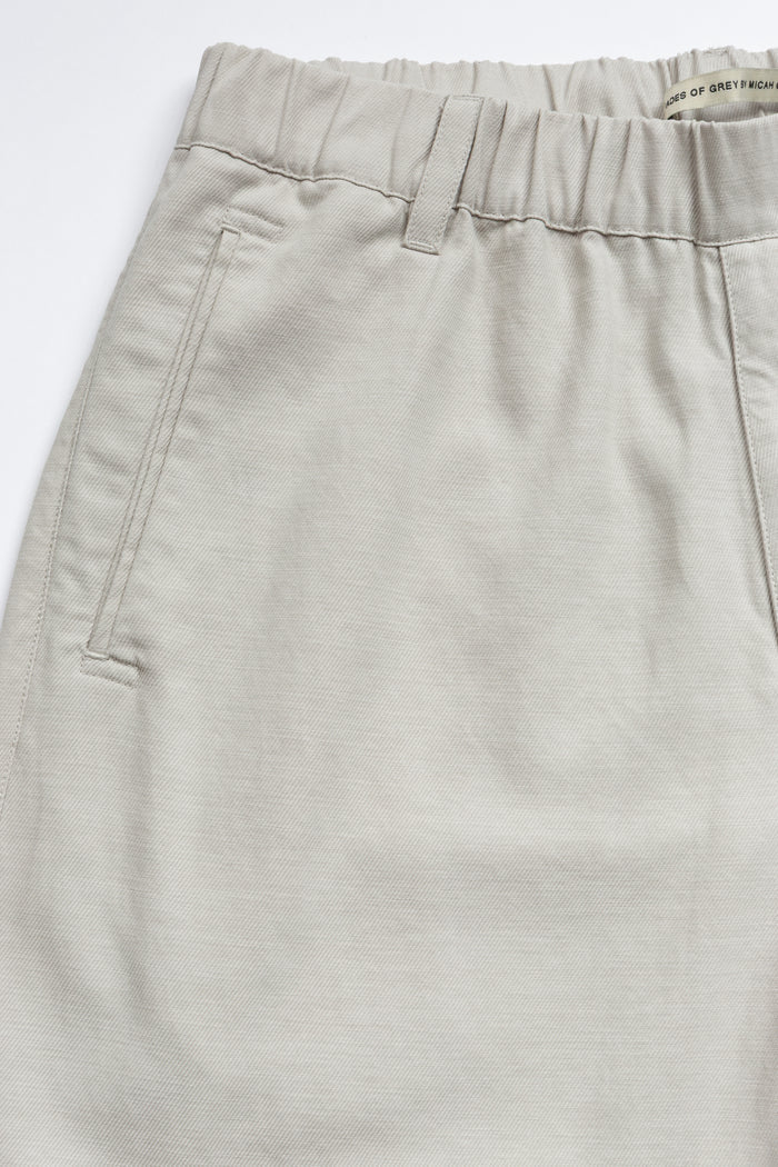 Flat Front Easy Pant - Light Grey