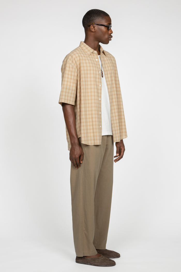 Flat Front Easy Pant - Taupe