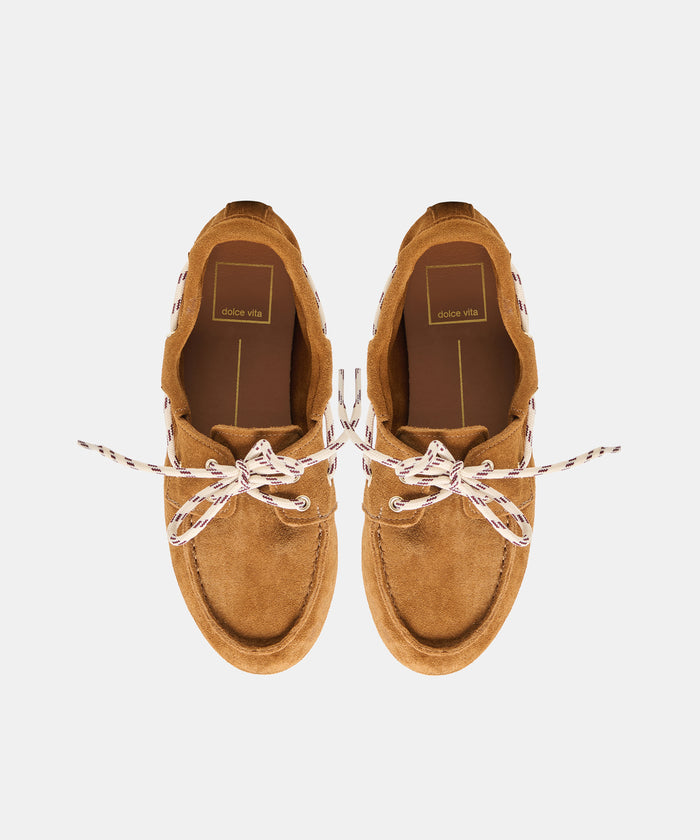FLORAH LOAFERS TAN SUEDE