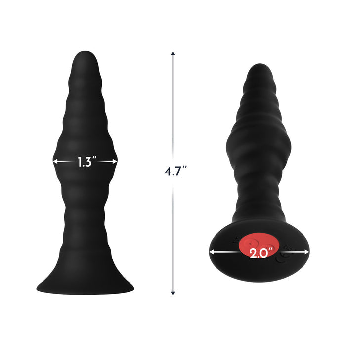 FORTO Vibrating Small Remote Ribbed Plug