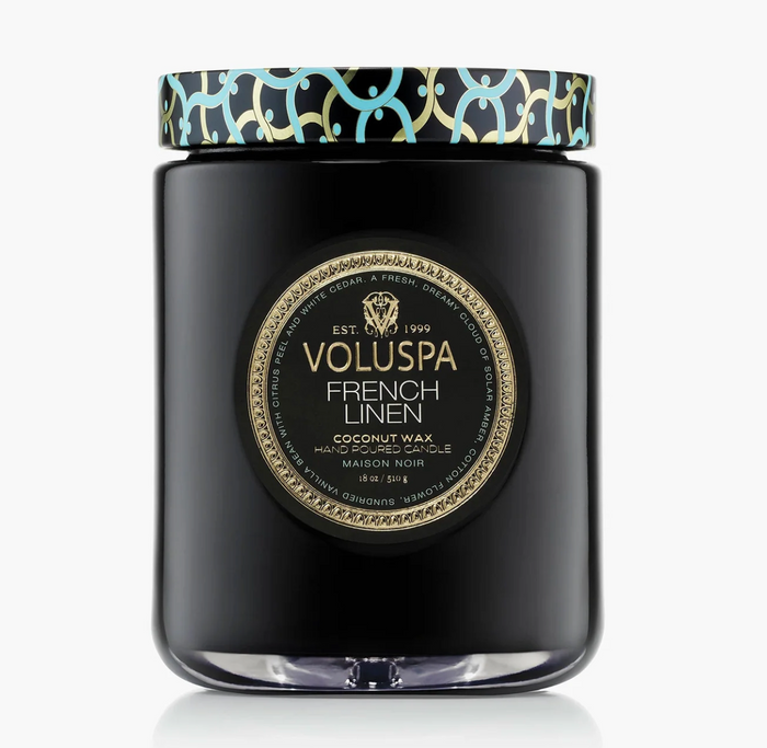 French Linen – Voluspa 18 oz Candle