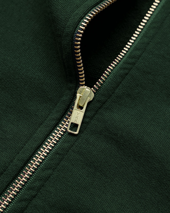 French Terry Zip Hoodie Forest - Unisex