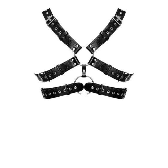 Gemini Leather Harness Black O-s Intimates Adult Boutique