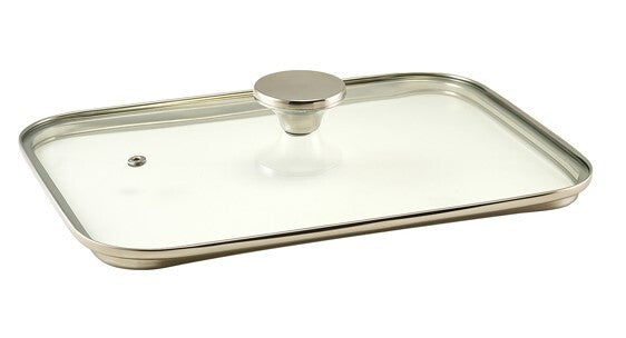 Genware Glass Lid For Cast Aluminium Roaster 35 x 22cm