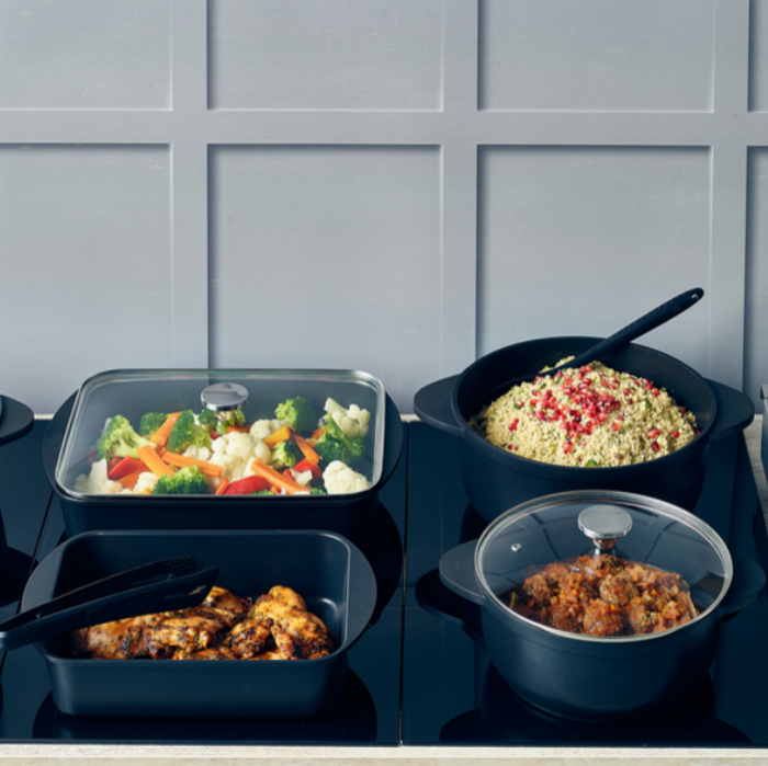 Genware Glass Lid For Cast Aluminium Roaster 40 x 27cm