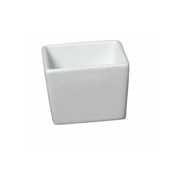 Genware Porcelain Square Dish 8.5cm x 5.5cm (Box Of 6)