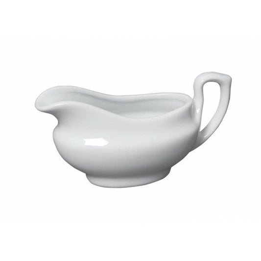 Genware Porcelain Traditional Sauce Boat 14cl / 4.92oz (Box Of 6)