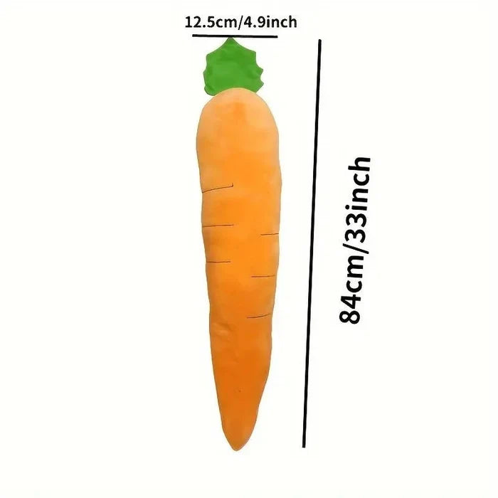 Unbranded Giant Carrot Plush Dog Toy with Squeaker