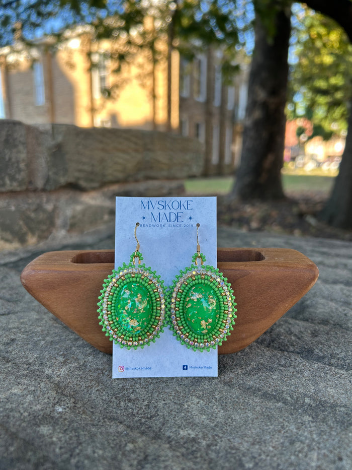 Glow Dangles Made By Mvskoke Made Beadwork