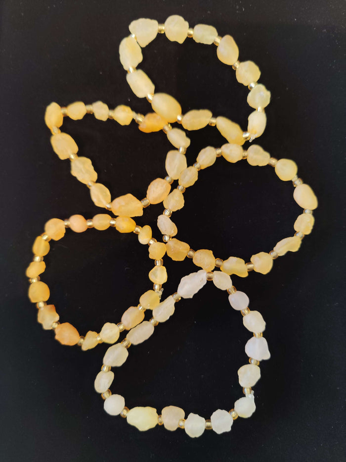 Gobi Desert Agate Beaded Bracelet, Gobi Desert, China - Smokin Resin Company