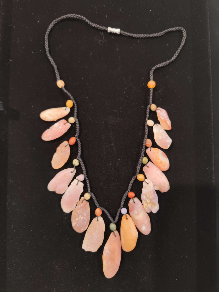 Gobi Desert Candy Agate Cord Necklace - Smokin Resin Company
