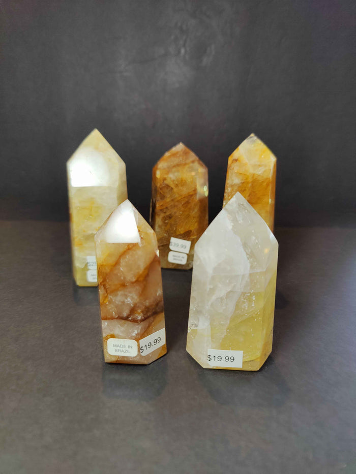 Golden Healer (Hematoid) Quartz Polished Obelisk Tower Sculpture - Smokin Resin Company
