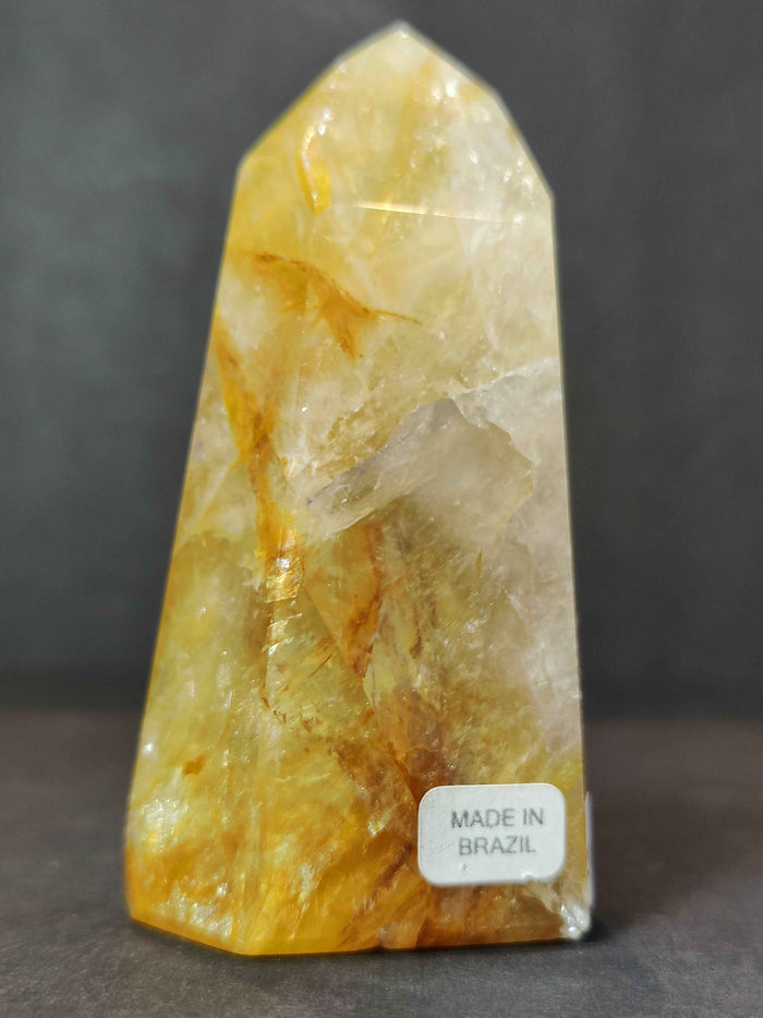 Golden Healer (Hematoid) Quartz Polished Obelisk Tower Sculpture - Smokin Resin Company