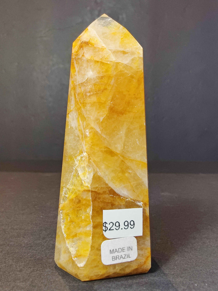 Golden Healer (Hematoid) Quartz Polished Obelisk Tower Sculpture - Smokin Resin Company