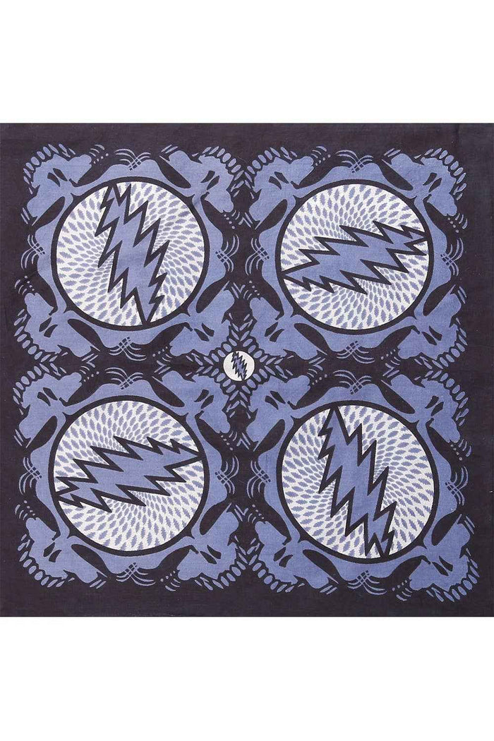 Grateful Dead Spin Your Face  Syf Bandana Slate Grey 22x22