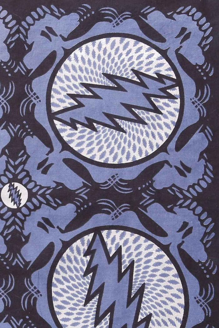 Grateful Dead Spin Your Face  Syf Bandana Slate Grey 22x22