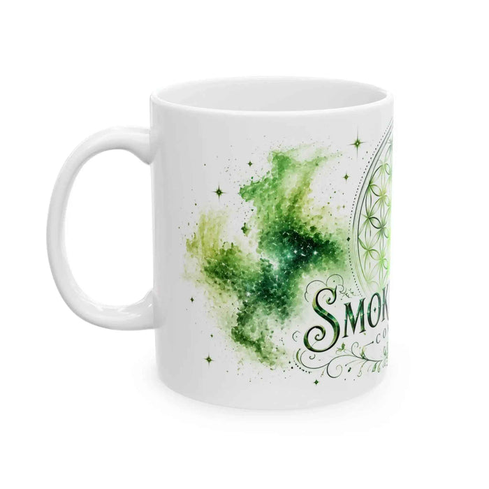 Green Flower of Life Ceramic Mug