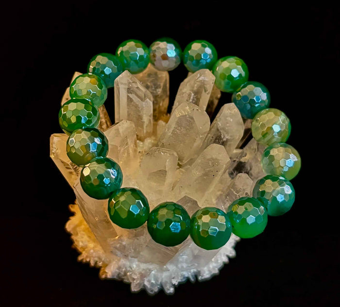 Green Goddess Mystic Banded Agate Bracelet