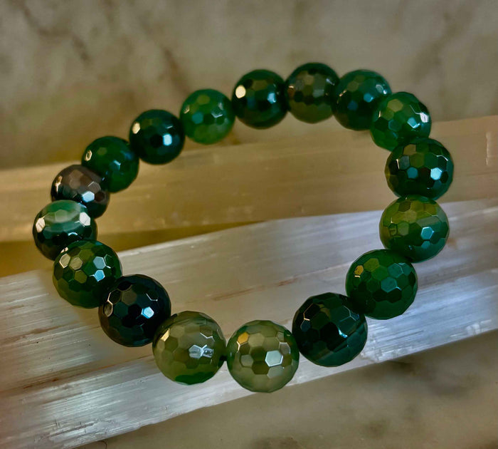 Green Goddess Mystic Banded Agate Bracelet