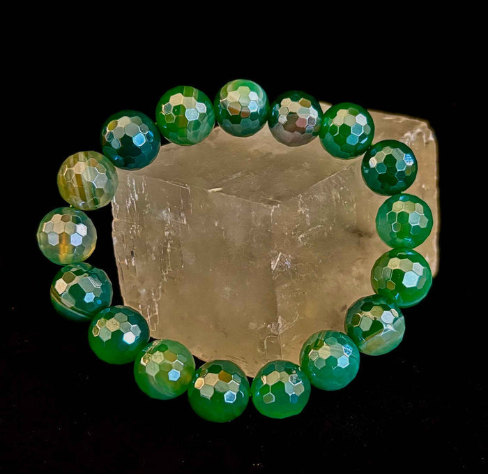 Green Goddess Mystic Banded Agate Bracelet