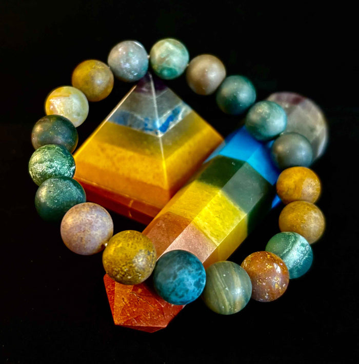 Grounded Strength Fancy Jasper Bracelet - Smokin Resin Company