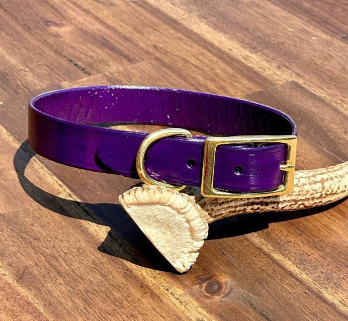 Dogtraining101 Puppy Hand Painted Leather - Dark Purple