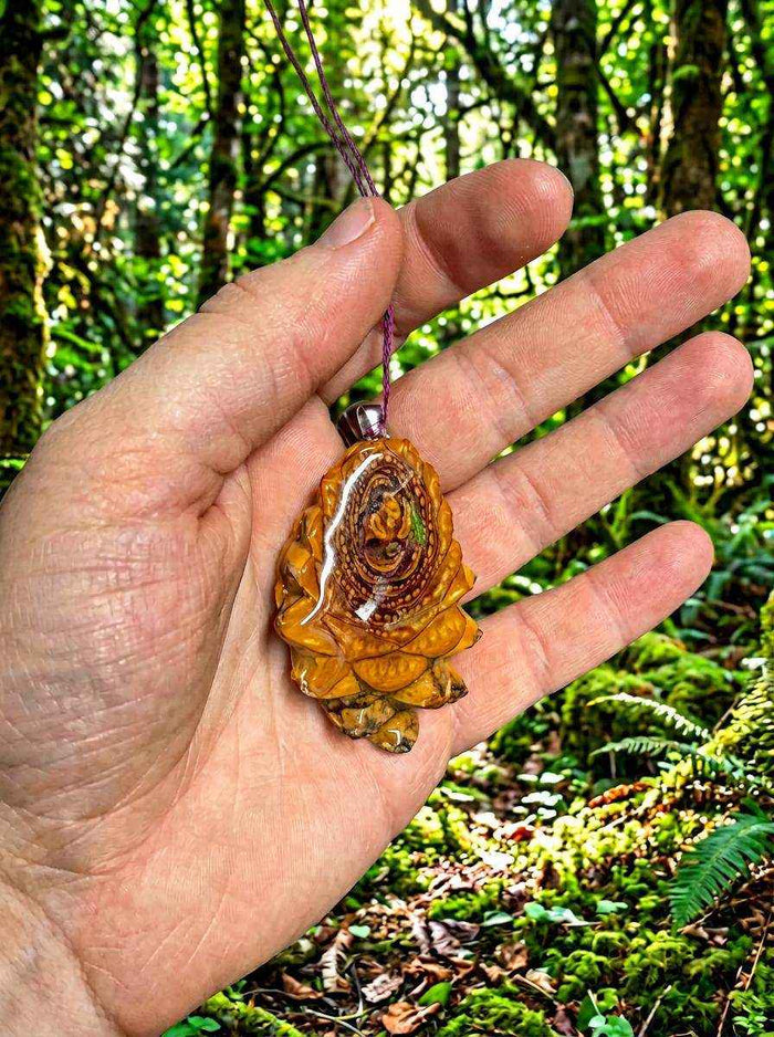 Handcrafted Pinecone Pendant: Unique PNW Jewelry for Spiritual Balance