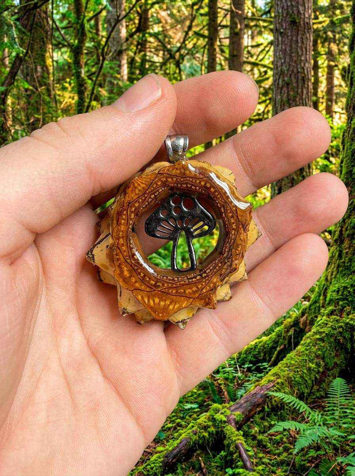 Handmade Mushroom Pendant: Capture Nature's Essence with Style