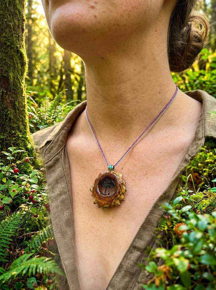 Handmade Mushroom Pendant: Capture Nature's Essence with Style