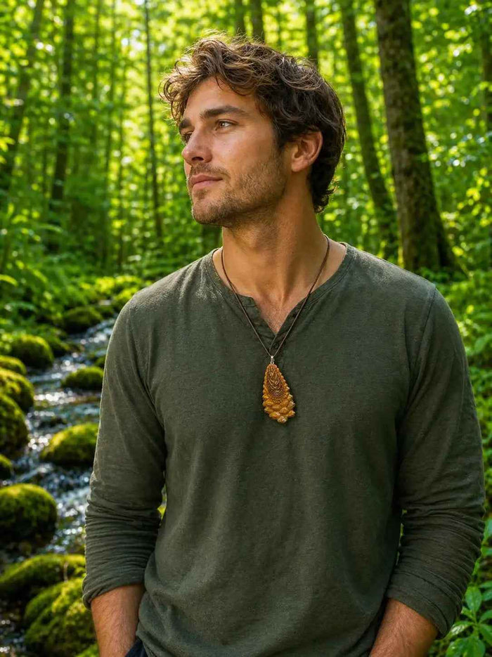 Handmade Pinecone Pendant | Celebrate Nature's Beauty with Unique Artisan Jewelry