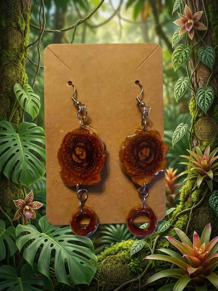 Handmade Pinecone Resin Earrings - Unique Nature-Inspired Jewelry