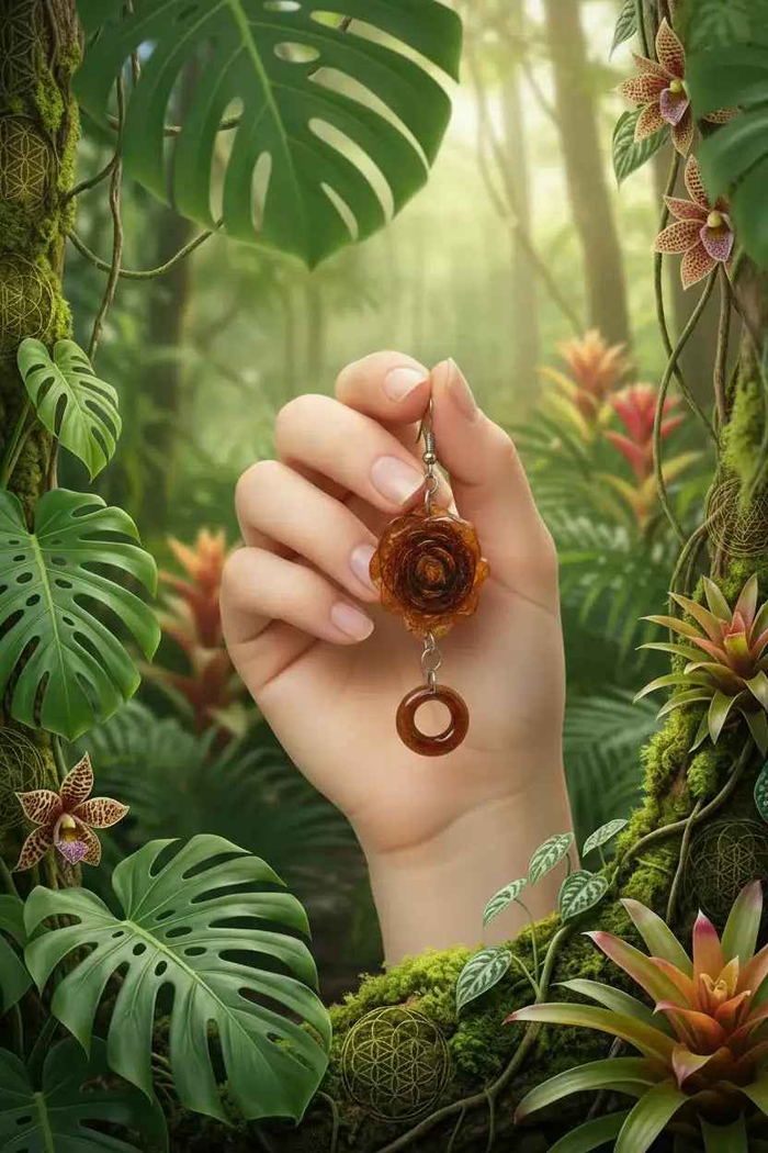 Handmade Pinecone Resin Earrings - Unique Nature-Inspired Jewelry