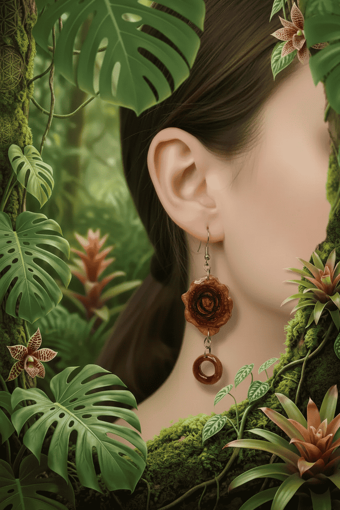 Handmade Pinecone Resin Earrings - Smokin Resin Company