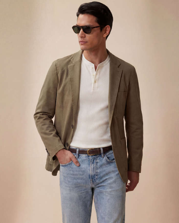 Olive Cotton Twill / Made to Measure / Standard