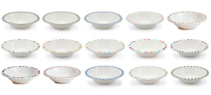 Harfield Duo Polycarbonate Bowl 17.3cm With Patterned Rim (026P)