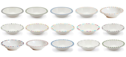Harfield Duo Polycarbonate Bowl 17.3cm With Patterned Rim (026P)