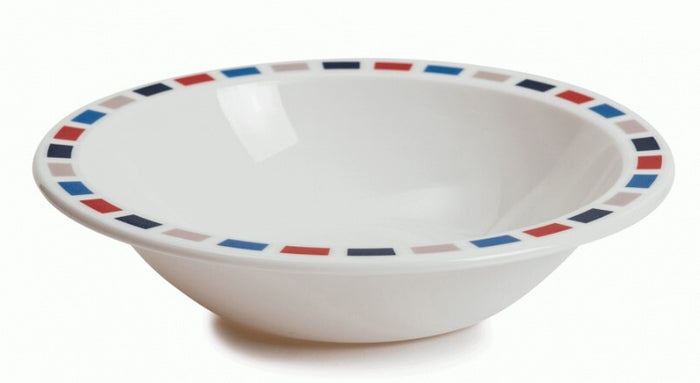 Harfield Duo Polycarbonate Bowl 17.3cm With Patterned Rim (026P)