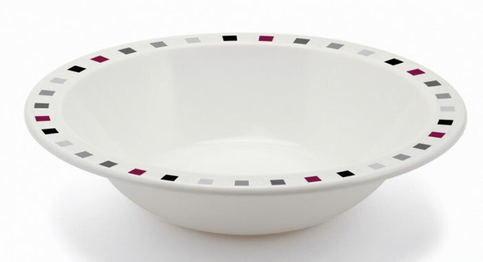 Harfield Duo Polycarbonate Bowl 17.3cm With Patterned Rim (026P)