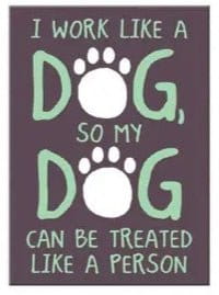 Dogtraining101 Retail Super Store I work like a dog rectangle magnet