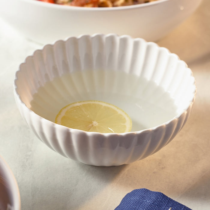 Incise Porcelain Scalloped Side Bowl 16cm (Box Of 6)