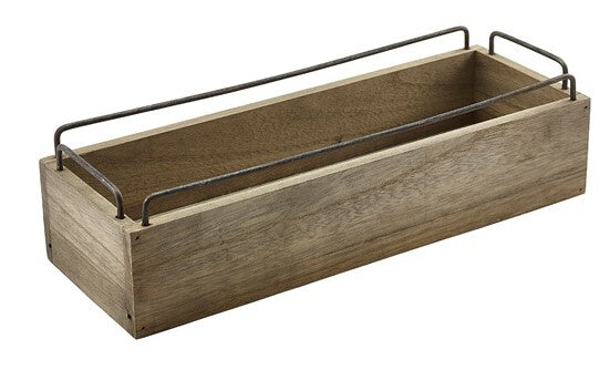 Industrial Wooden Crate 34cm x 12cm x 9cm