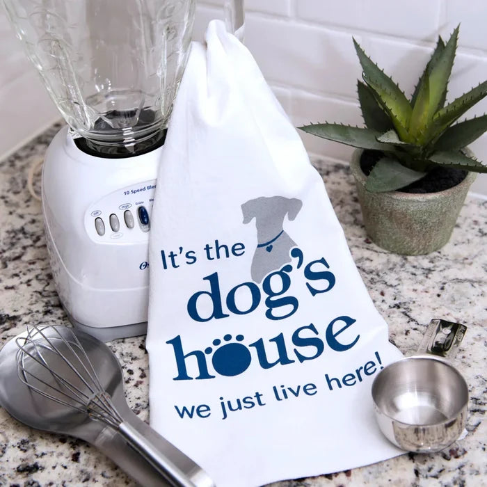 Dogtraining101 Retail Super Store It's the dogs house we just live here! tea towel