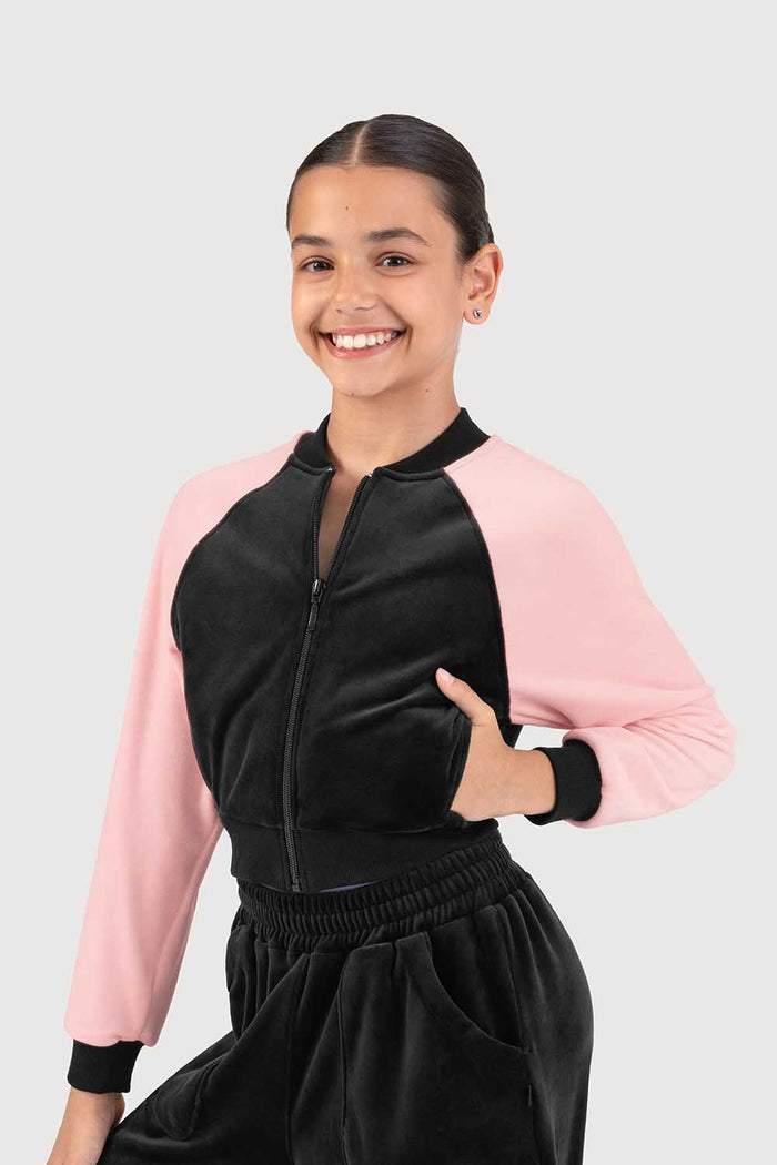J53002G - Bloch Julia Girls Velvet Bomber Jacket