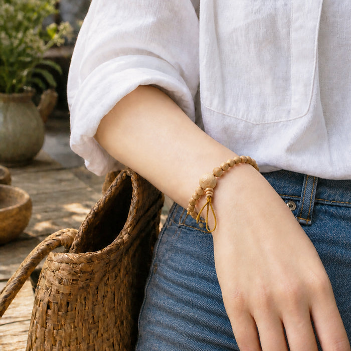 JUZU Bead Bracelet - Japanese Hinoki Cypress
