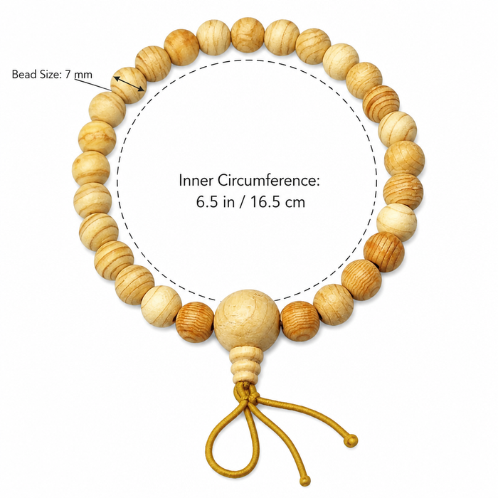 JUZU Bead Bracelet - Japanese Hinoki Cypress